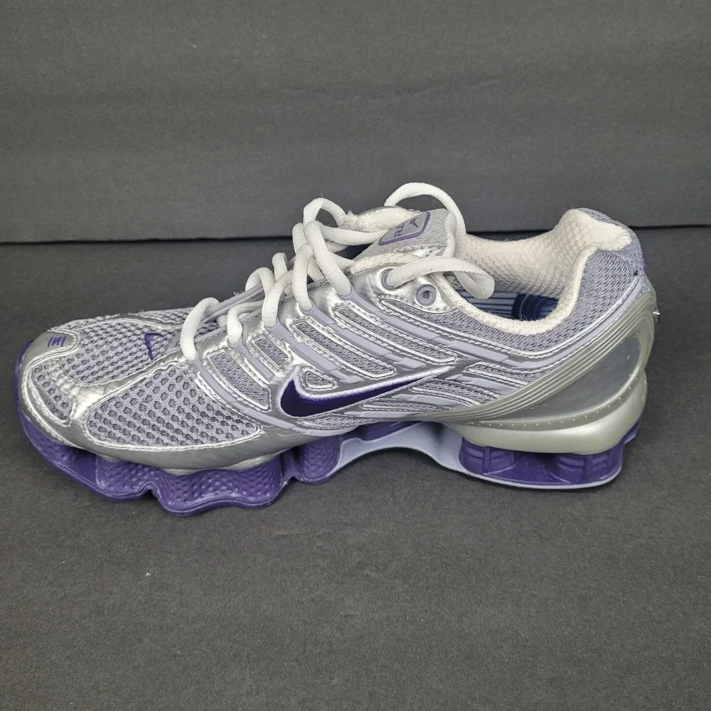 Nike Shox TL Metallic Silver Purple Women's  Running Shoe Sz 8 #314089-051 2006